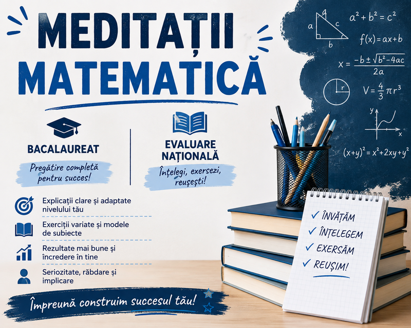 Meditatii Matematica BAc si Evaluare nationala.
